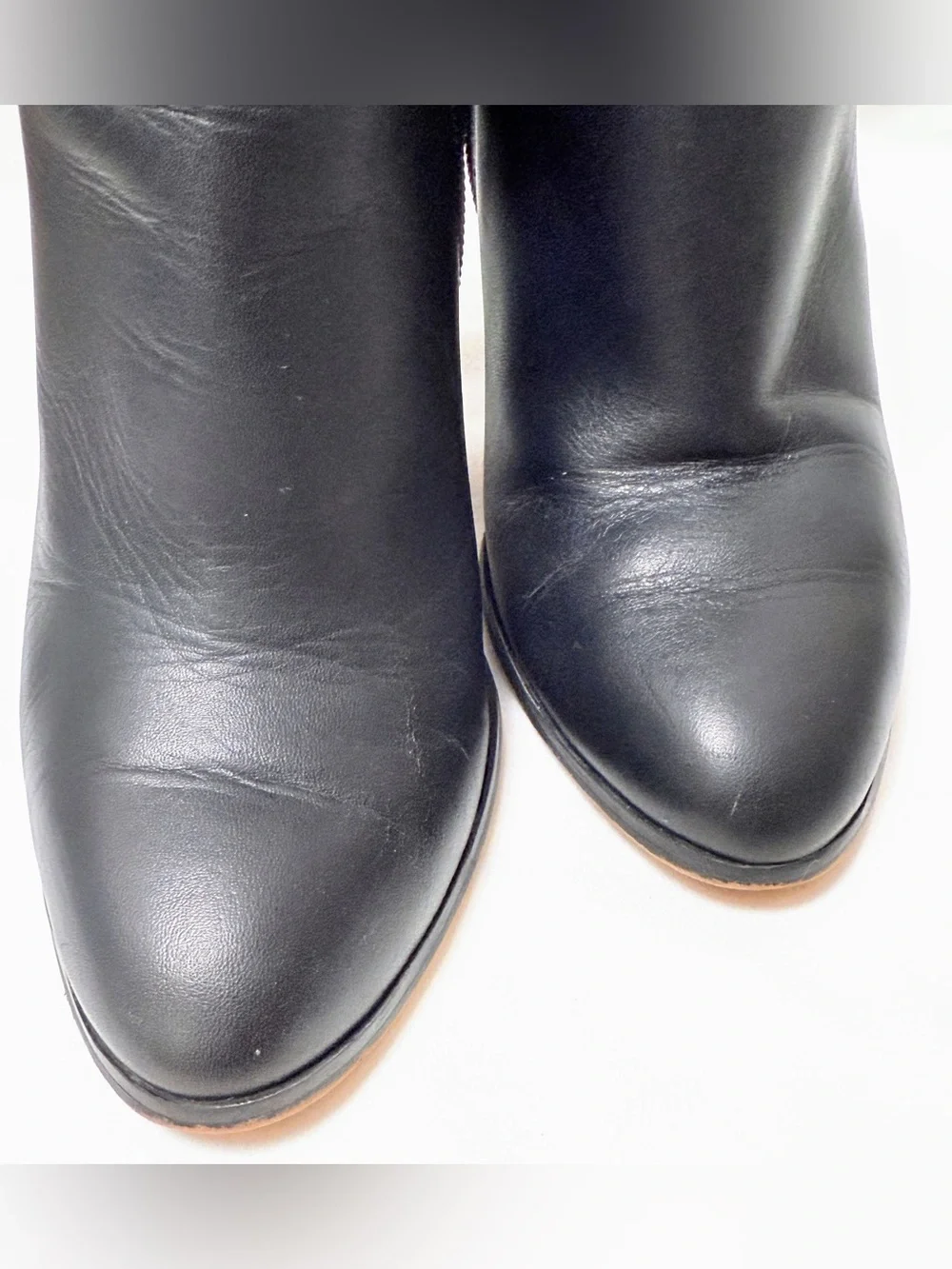 Coach Jemma Black Leather High Heel Ankle Booties Womens Size 5B